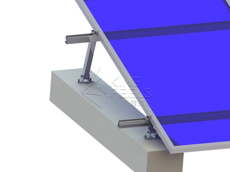 Adjustable tilt flat roof mounting system